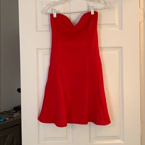Red mini dress
